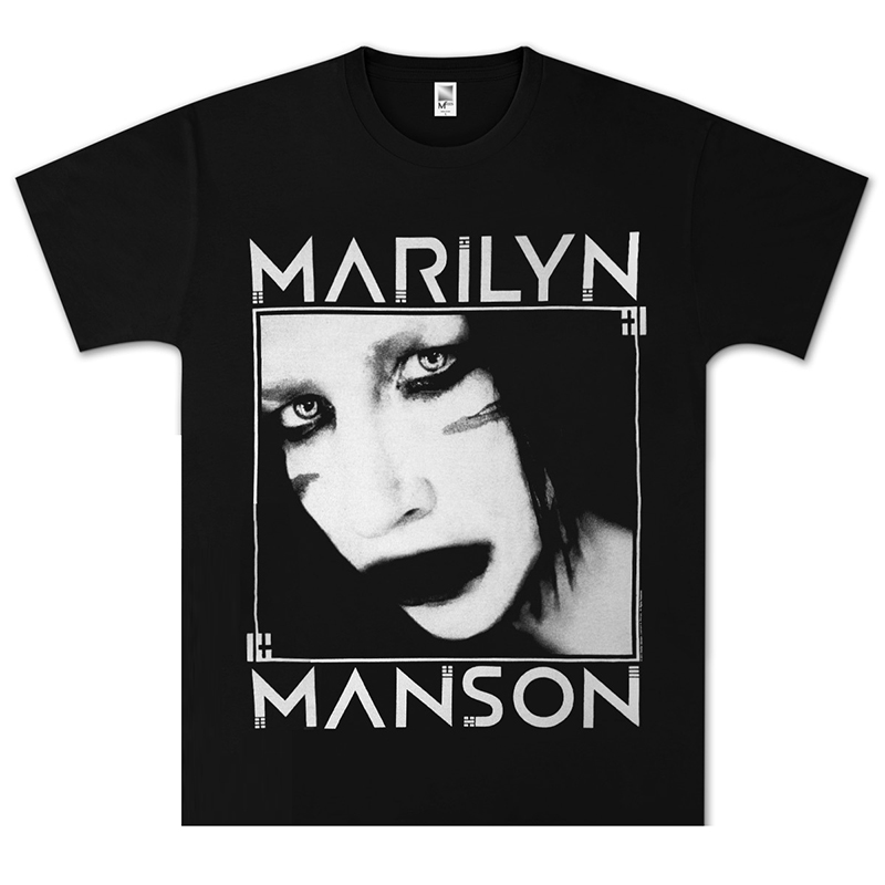 marilynmanson玛丽莲曼森欧美铁拳摇滚t恤男潮工业金属乐队大码