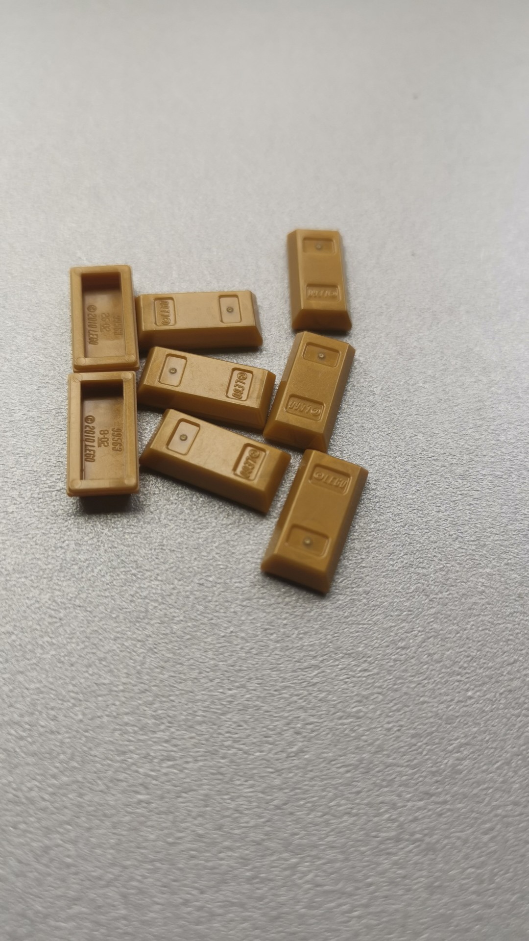 乐高lego零件珍珠金色1x2995636207933金砖金锭塑料积木