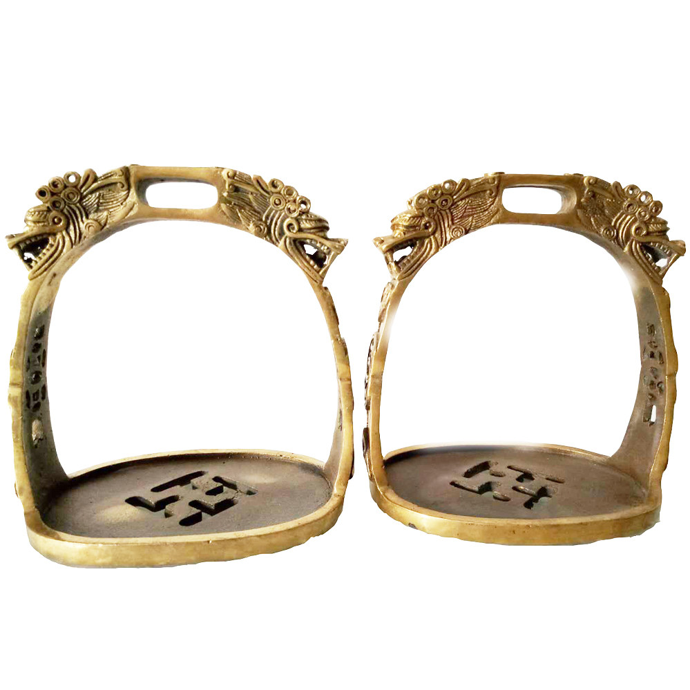 蒙古马包邮黄铜马镫内蒙古具马一对鞍马马镫