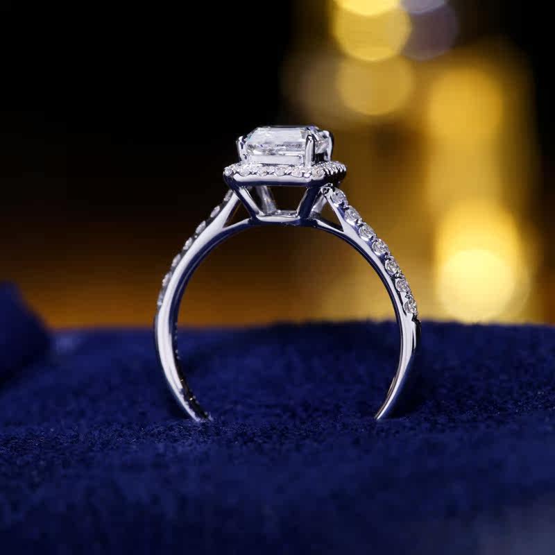 小熊家珠宝定制 18k金克拉阿斯切钻石戒指 gia豪华女钻戒求婚礼物