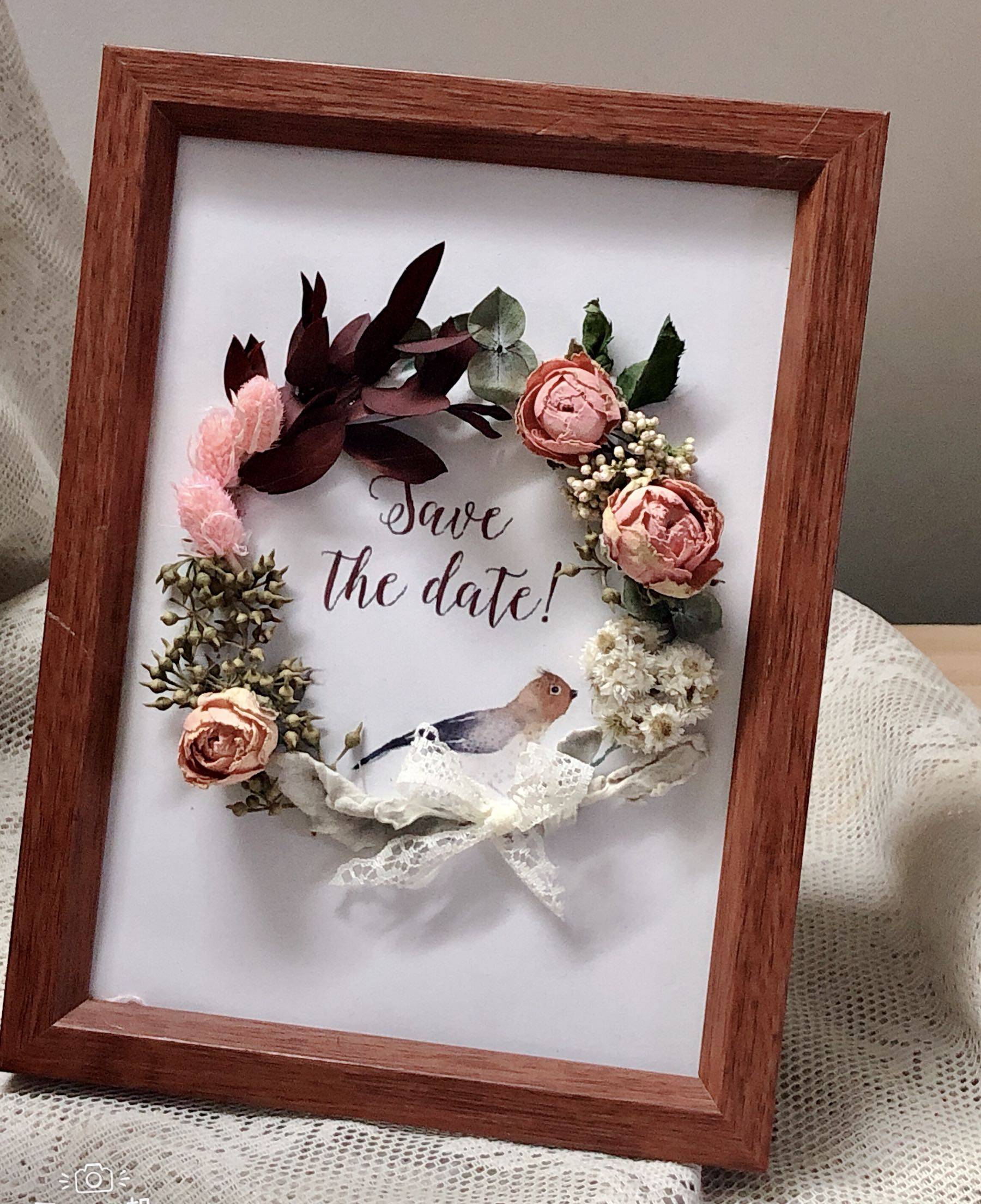 森系家居装饰相框干花摆件挂饰亲子diy沙龙室外干花