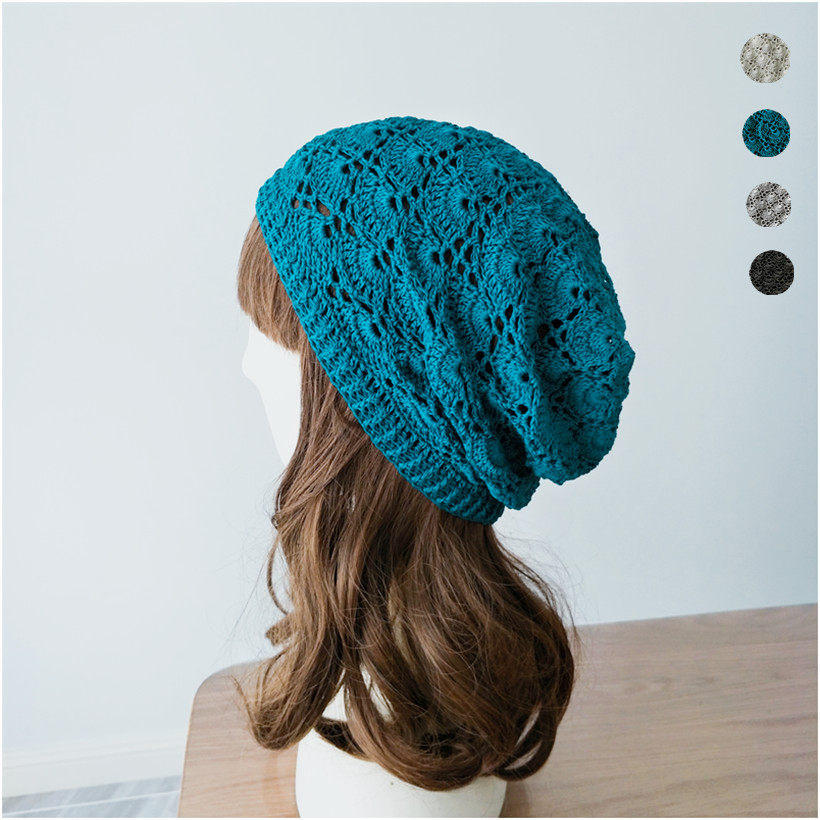 亚麻初秋春薄款长款堆堆帽手工女帽土豆夫人鱼尾帽子