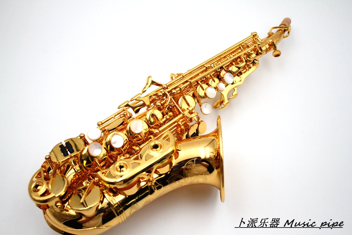 卜派亲测古派musicpipe高音弯管萨克斯24k金表面萨克斯风