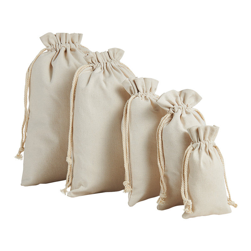帆布米袋子大米棉涤袋定制图案logo抽绳束口面粉杂粮礼品空白现货