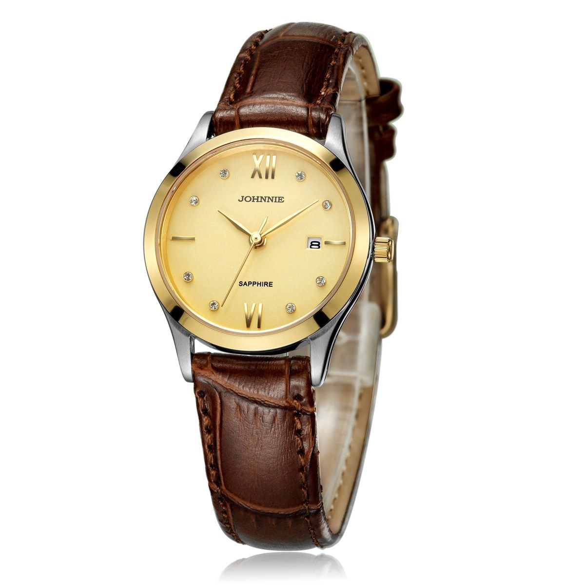 【国产腕表】johnnie尊尼手表5048男女情侣皮带表休闲