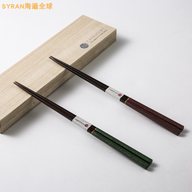 日本进口kawai实木漆筷传统漆器浪漫奢华系列筷子