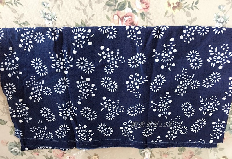 宽幅窗帘服装桌布全棉手工毛宽幅120cm青花瓷印花布蜡染印染