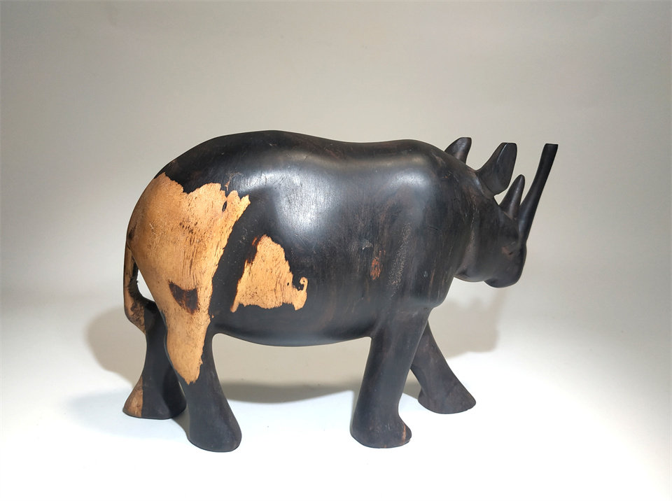 非洲雕刻摆件办公家居雕刻家乌木黑木招财乾坤木雕