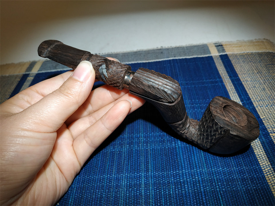 礼品新品限量乌木烟斗红木烟具手雕创意送亲木雕