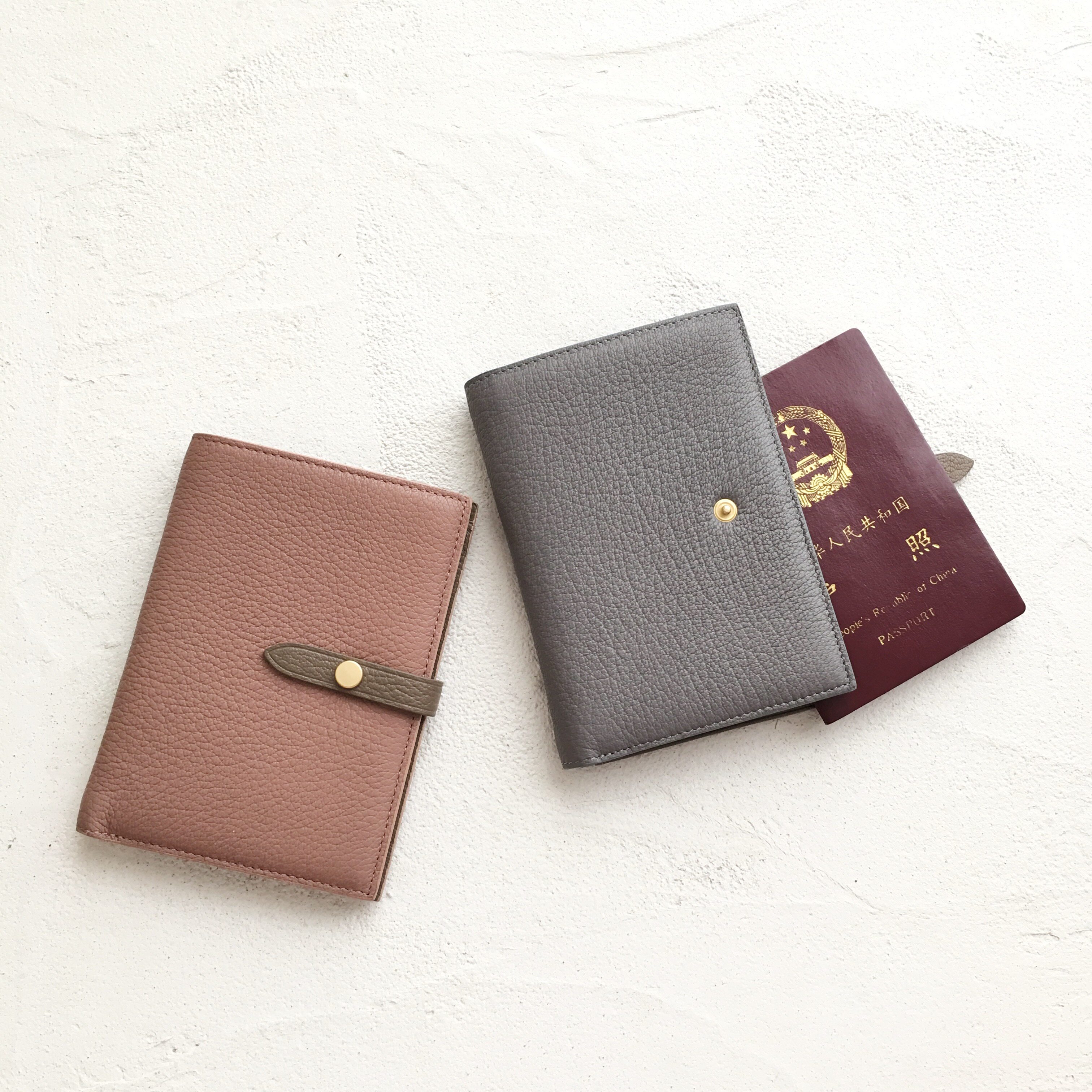 茉包 山羊皮护照机票钱包夹多功能旅行证件包