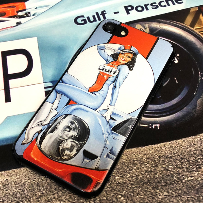 适用xr苹果8x手机机壳iphone11pro赛车gulf海湾手机壳
