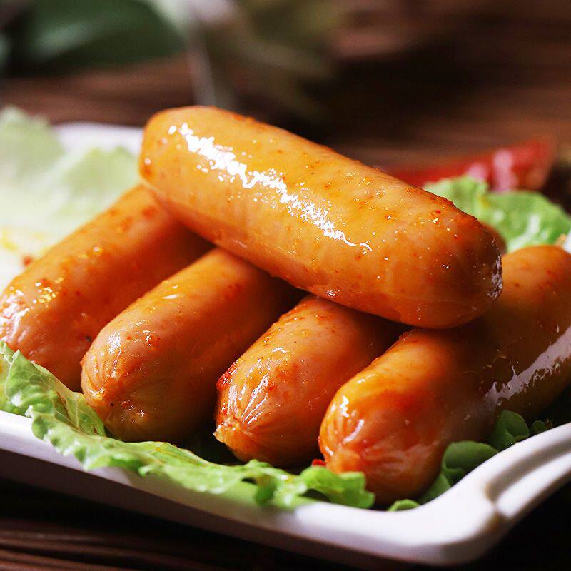 贤哥玉米热狗香辣香肠即食肉类零食火腿肠煎炸猪肉类