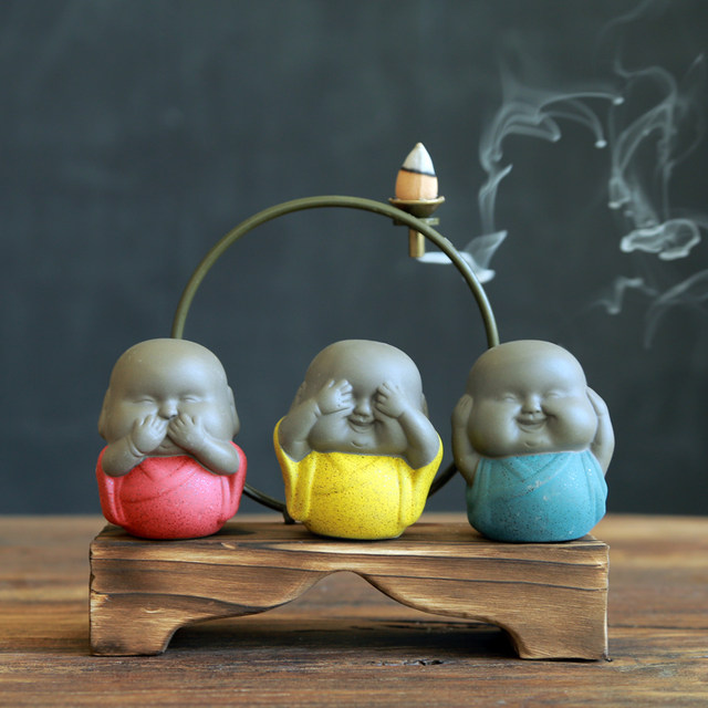 Mini four no little monk Shami ornaments lovely purple sand home Zen meat flowerpot gardening decoration Mini four no little monk Shami ornaments lovely purple sand home Zen meat flowerpot gardening decoration