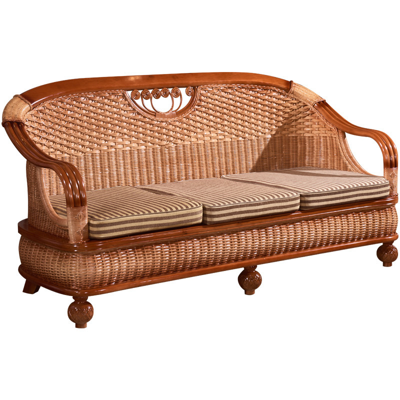 藤沙发组合客厅五件套藤椅沙发休闲藤编家具三人腾沙发藤艺沙发 - 藤