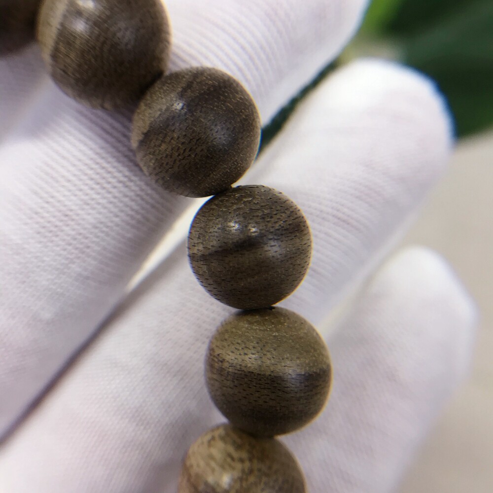 香苑印尼马泥涝正宗虎纹老料12mm17颗沉香手串沉香