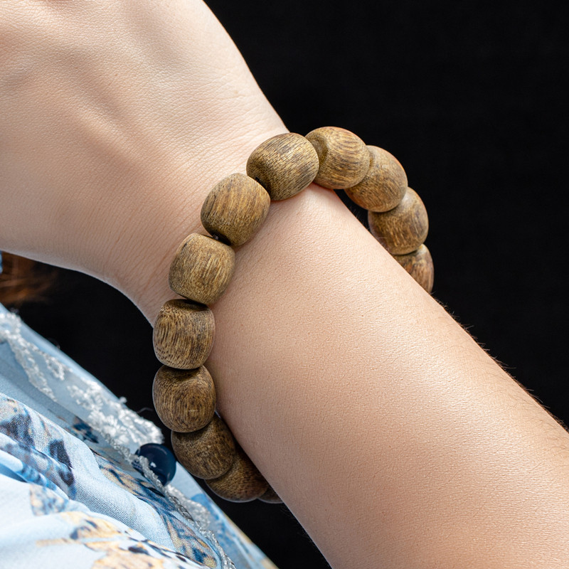 越南富森16mm鼓形沉香手串男女款佛珠手链天然菩提