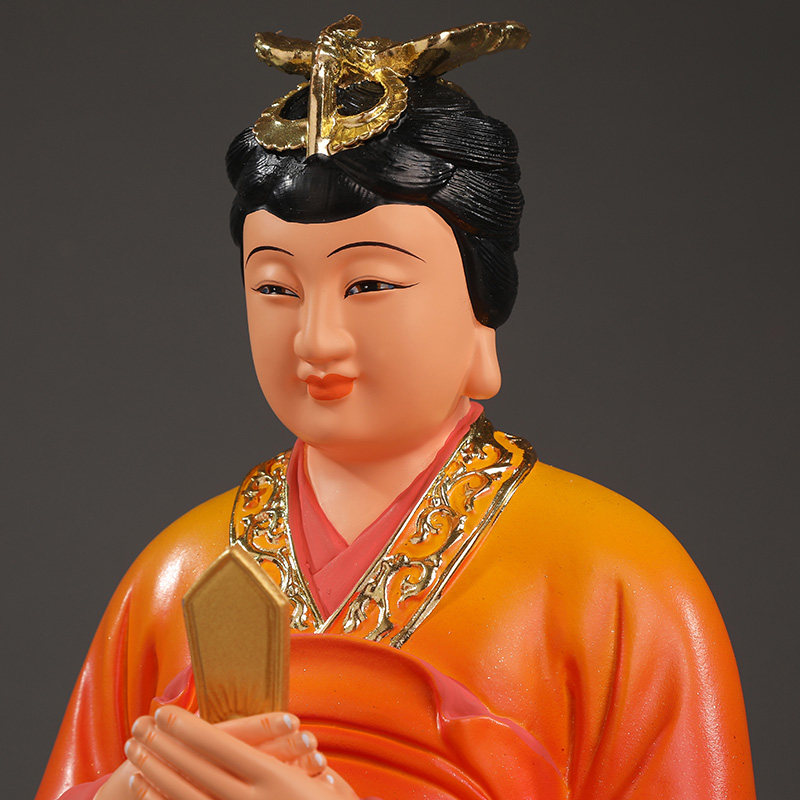 泰山神像12寸娘娘圣母奶奶碧霞元树脂佛像供奉摆件