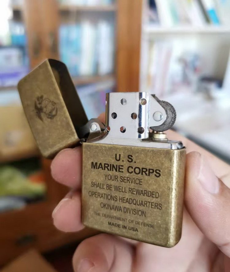 美国zippo打火机芝宝古铜徽章海军陆战队陆军空军zippo
