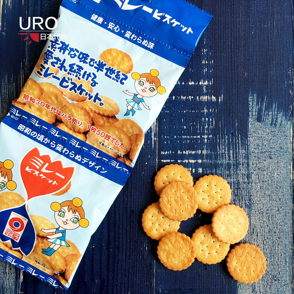 日本野村米乐宝宝营养香脆宝宝磨牙饼干零食辅食进口饼干4连包1
