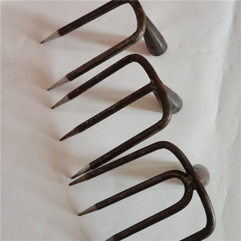 铁耙农用工具钢耙子抓钩钉耙四齿松土翻土耙泥耙子