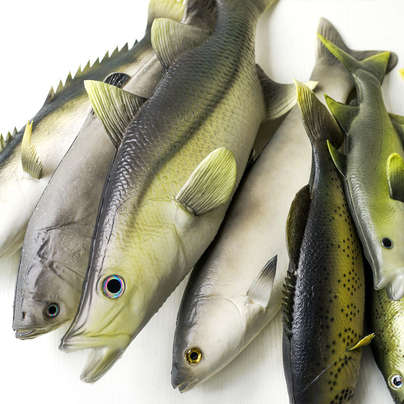 高仿淡水鱼海鱼 多宝鱼草鱼鲢鱼 lmdec仿真蔬果假鱼肉橱柜装饰品