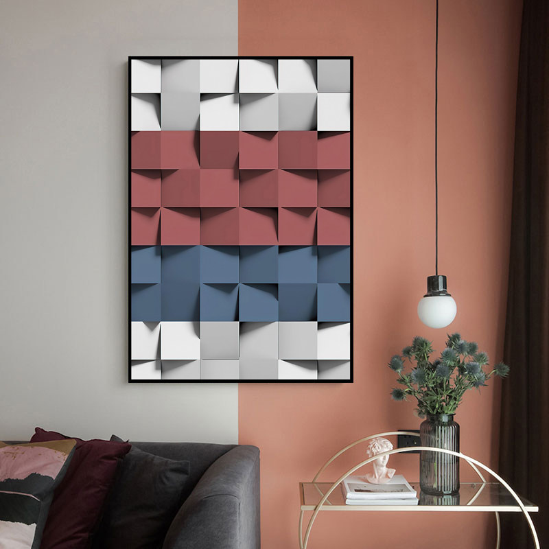 现代北欧风格客厅沙发背景墙装饰画卧室抽象几何现代装饰画