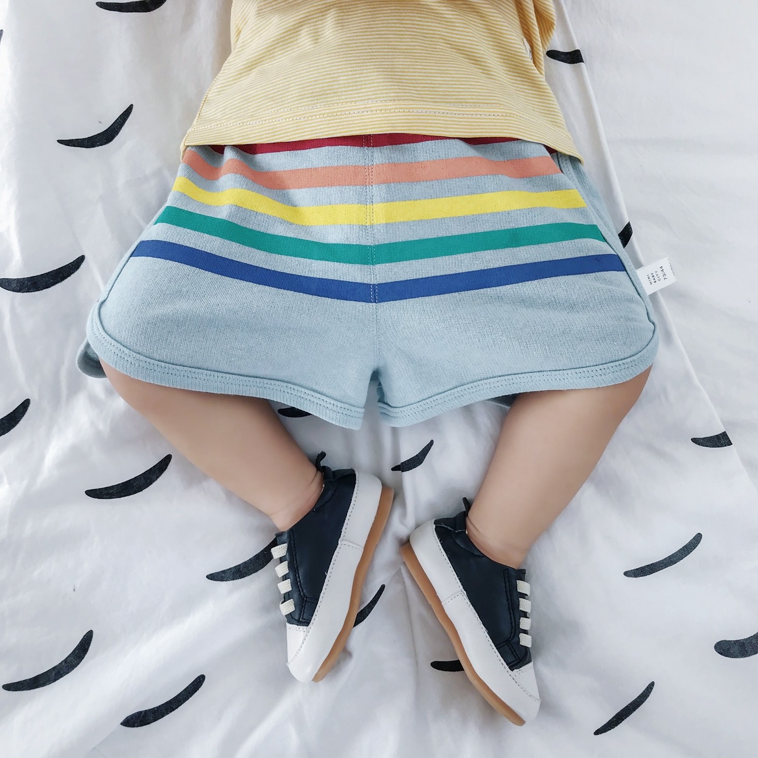 10个月夏薄款穿男女外短裤婴儿裤子宝宝屁股开裆裤裤子