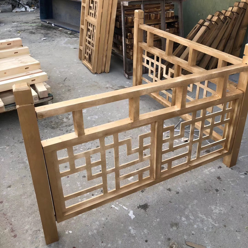 道具中式新中式婚礼新款婚庆木制木纹围栏楼梯拱门