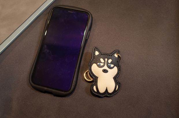 手工lilyism皮具乜斜二哈牛皮哈士奇钥匙扣真皮皮包钥匙扣