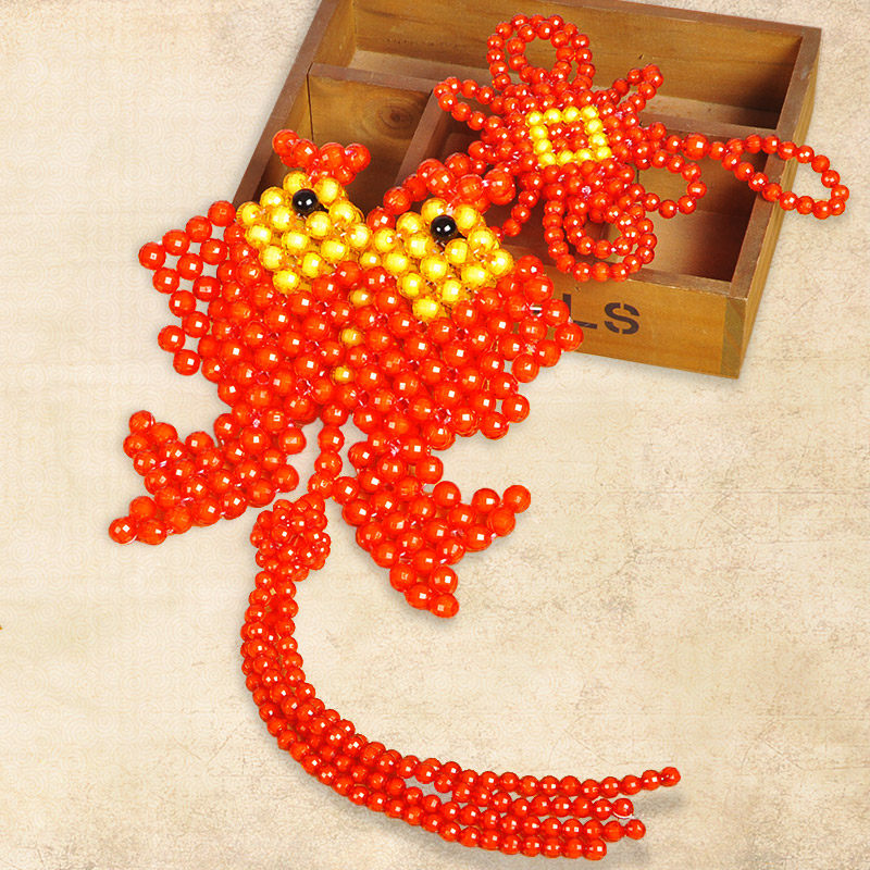 珠子diy手工串珠材料包吉祥双鱼挂件饰品成人散珠编织穿珠珠包邮