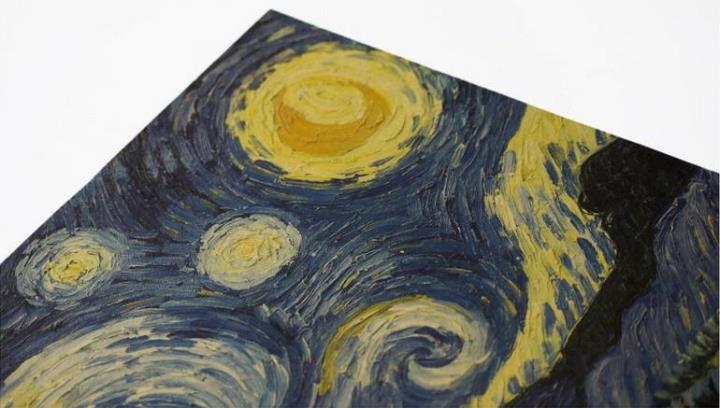 梵高名画星空复古怀旧油画牛皮纸海报咖啡馆室内现代装饰画