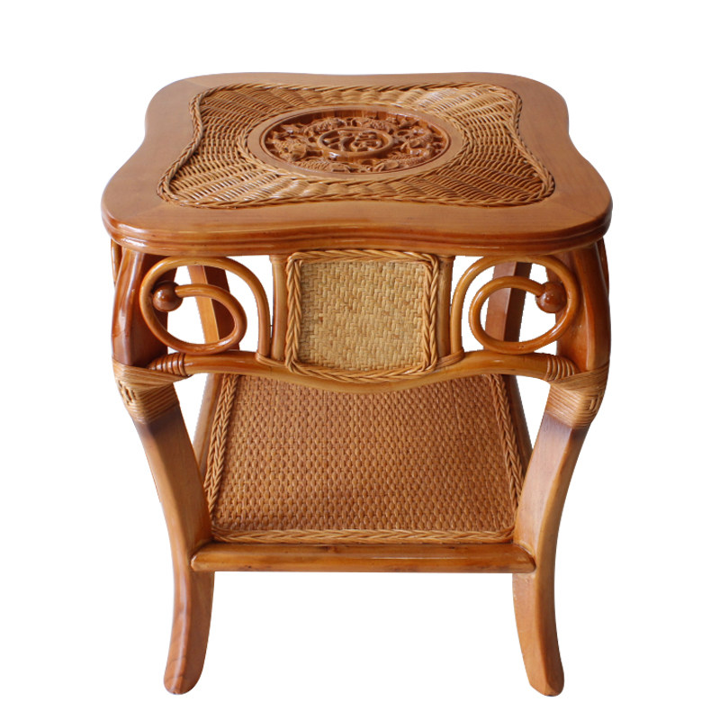 台子印尼植物藤木茶几阳台客厅休闲田园藤编茶几