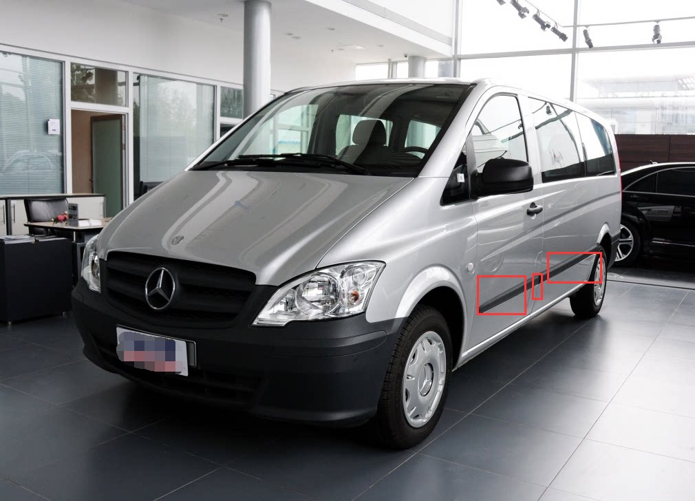 车门饰条福建奔驰威霆vito唯雅诺防擦条车身油箱中网