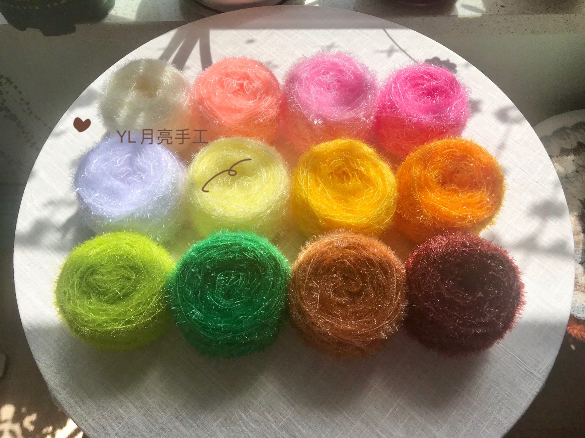 手工yl韩国红包丝网亮丝长毛单边丝线编织毛线