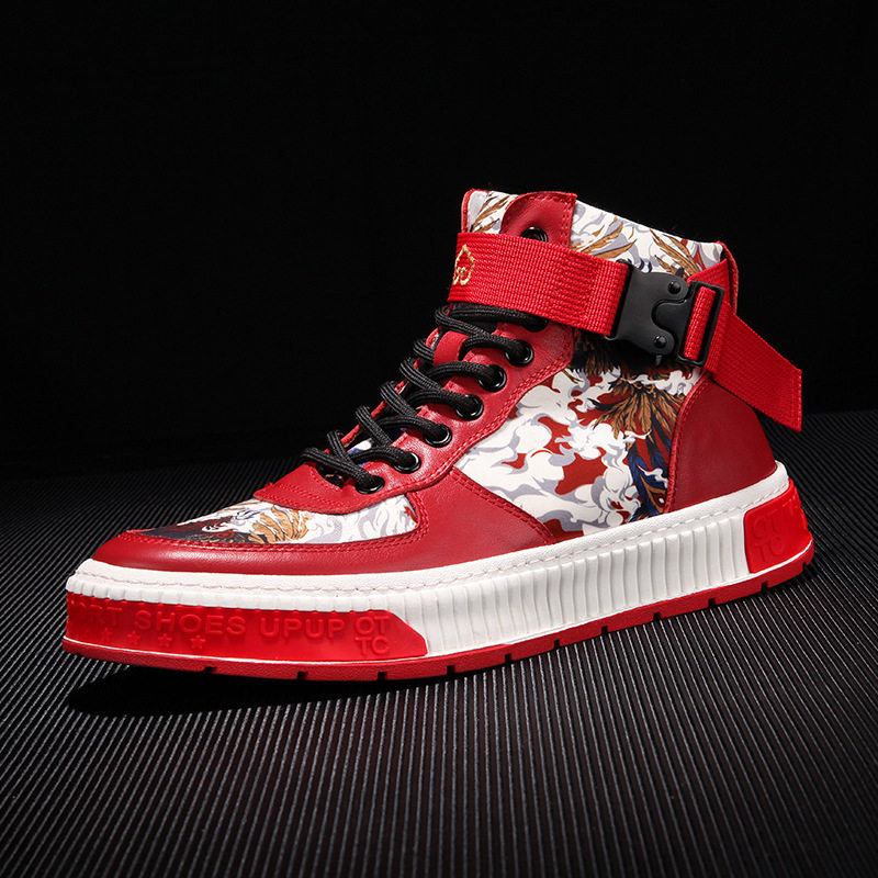 男鞋中国国风新国潮潮流休闲板鞋高帮运动鞋南明单鞋