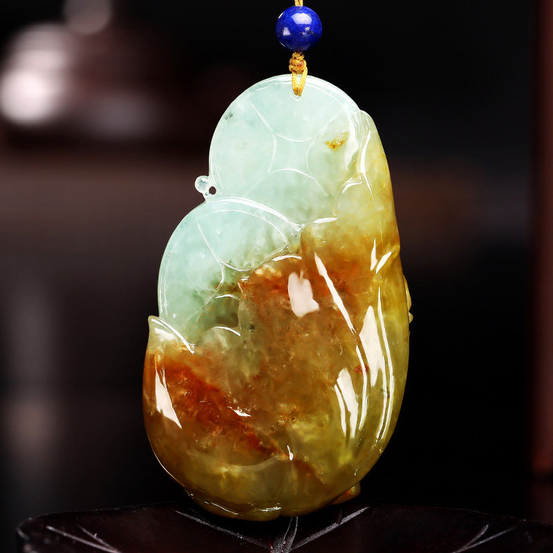 翡翠祥祯甲虫吊坠富甲天下黄翡翠雕刻徐炼求天然项链颈饰