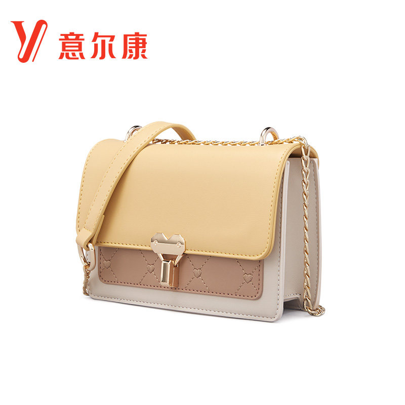 意尔康包包女包官方正品新款时尚单肩斜挎小方包潮流链条包2020