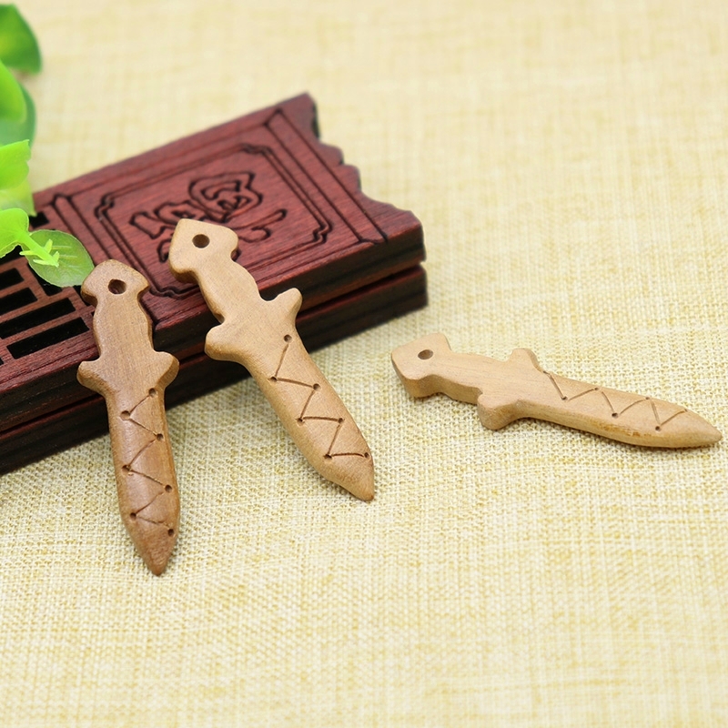 桃木木剑肥城野生手工配饰diy挂件饰品配件木雕