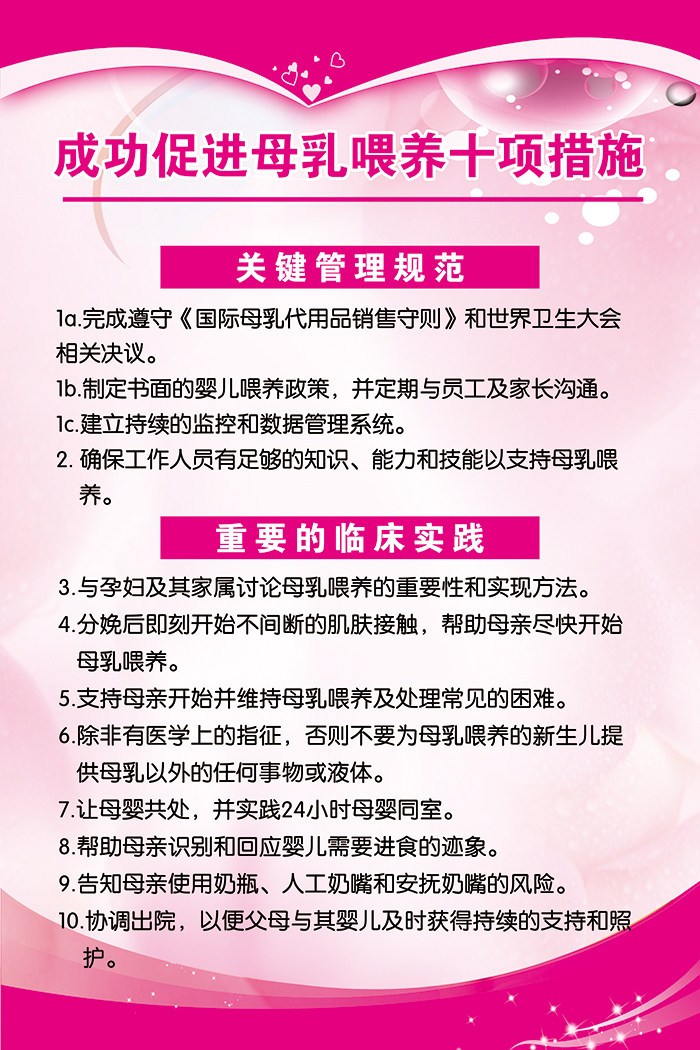 海报医院产科母婴哺乳科普月子中心宣传画母乳墙贴