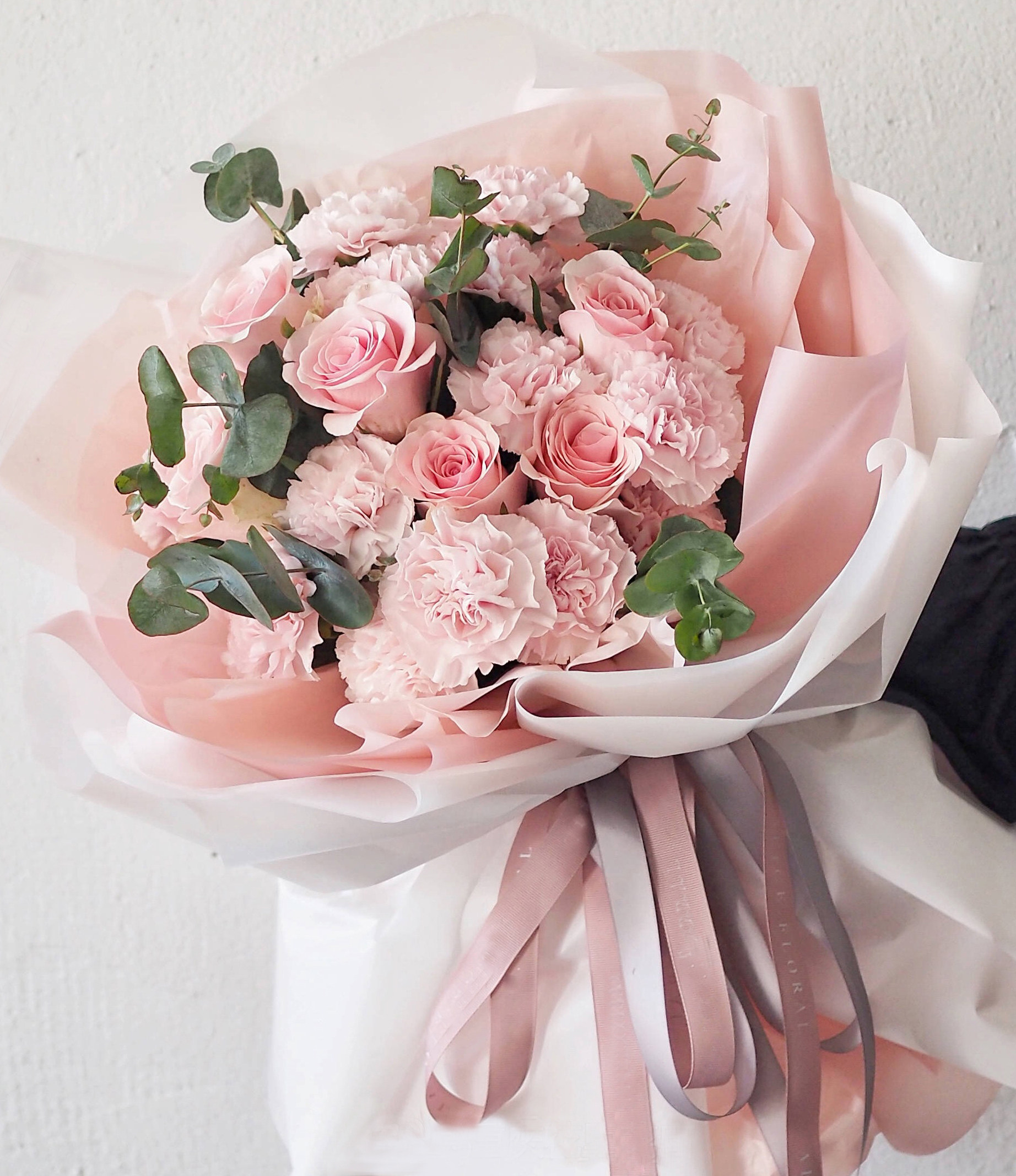 武汉鲜花同城速递粉红康乃馨花束武昌江岸江汉鲜花速递(同城)