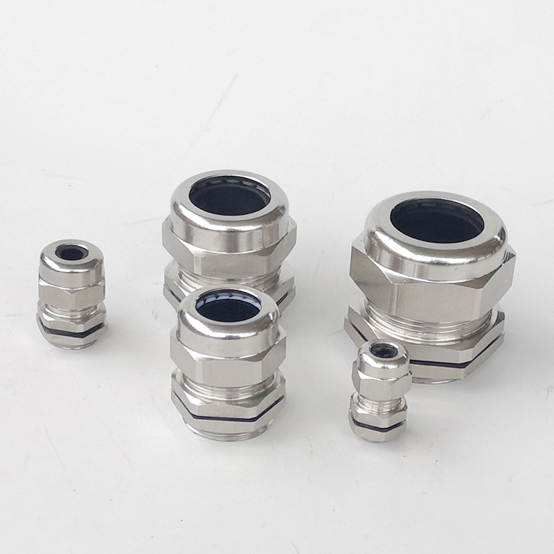 穿线固定锁母m42m47m50m60m75m88 铜镀镍电缆防水接头 金属葛兰头