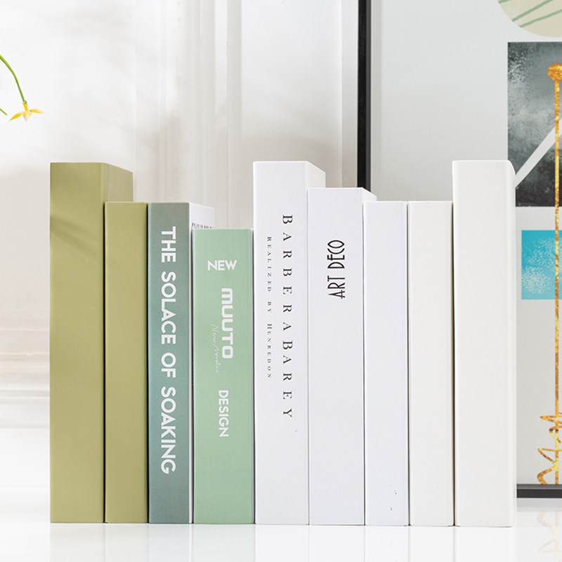 现代简约无字假书仿真真书摆件样板房道具模型书壳摆件