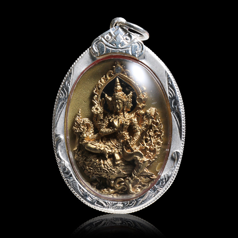 泰国纯银镀金骑凤凤凰拉萨佛牌哈苏马哈苏四面泰国特色