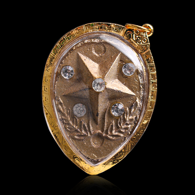 佛牌龙婆碧娜碧2527年老牌星星纯金项链正牌吊坠15年老店泰国特色