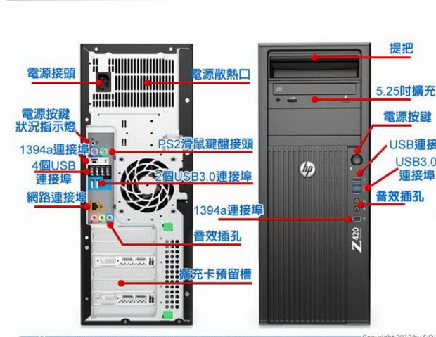 hp惠普z420图形工作站至强e5三维维业渲染工作站