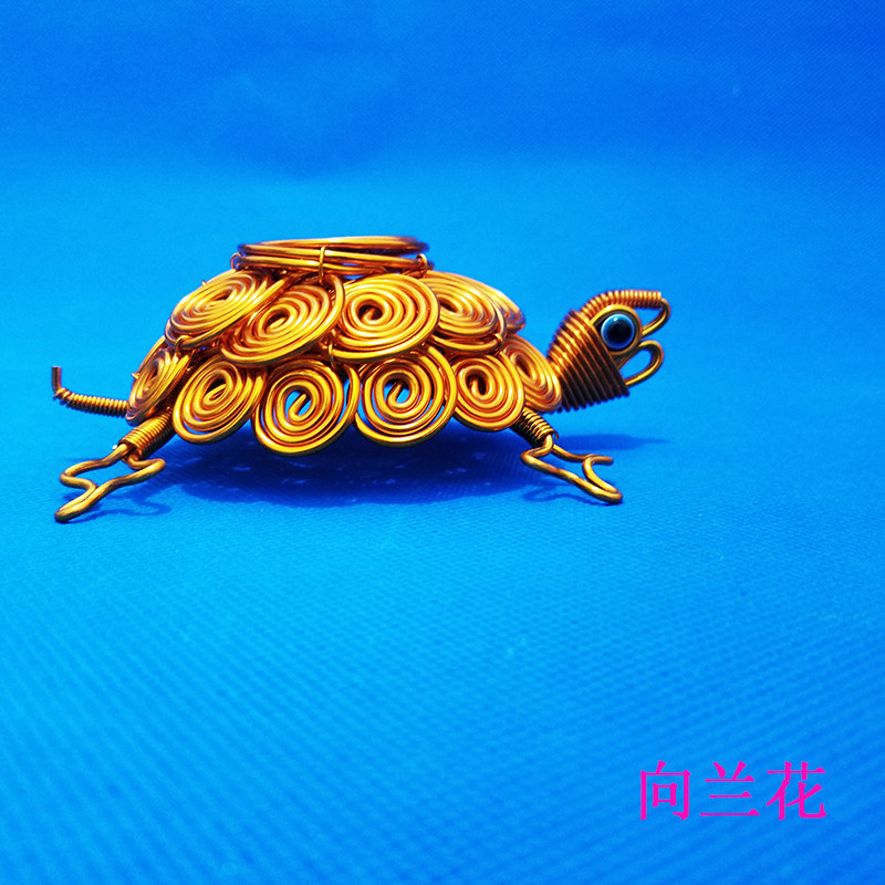 金钱龟铝线铜丝单车编制送礼小动动物手编貔貅摆件