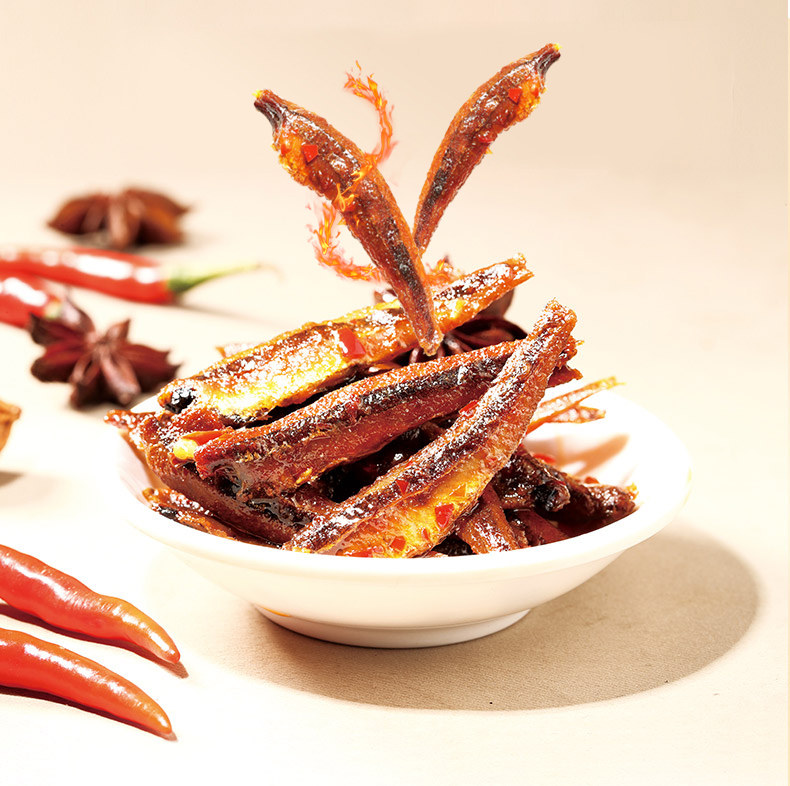 渔米之湘劲辣鱼仔240g湖南特产小吃毛毛鱼即即食鱼零食