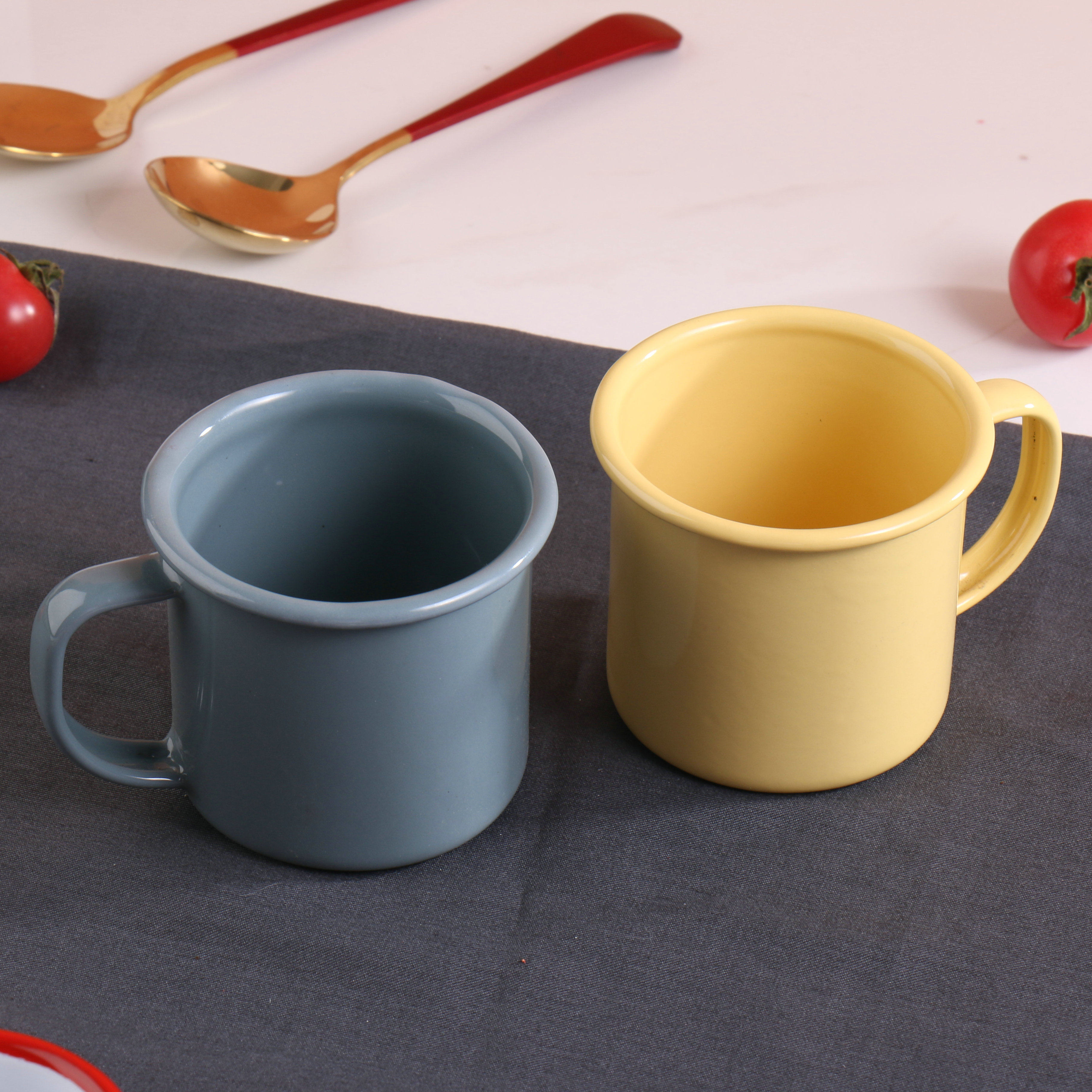 b1ng搪瓷瓷杯怀旧经典茶缸家用大容量喝水马克老式马克杯