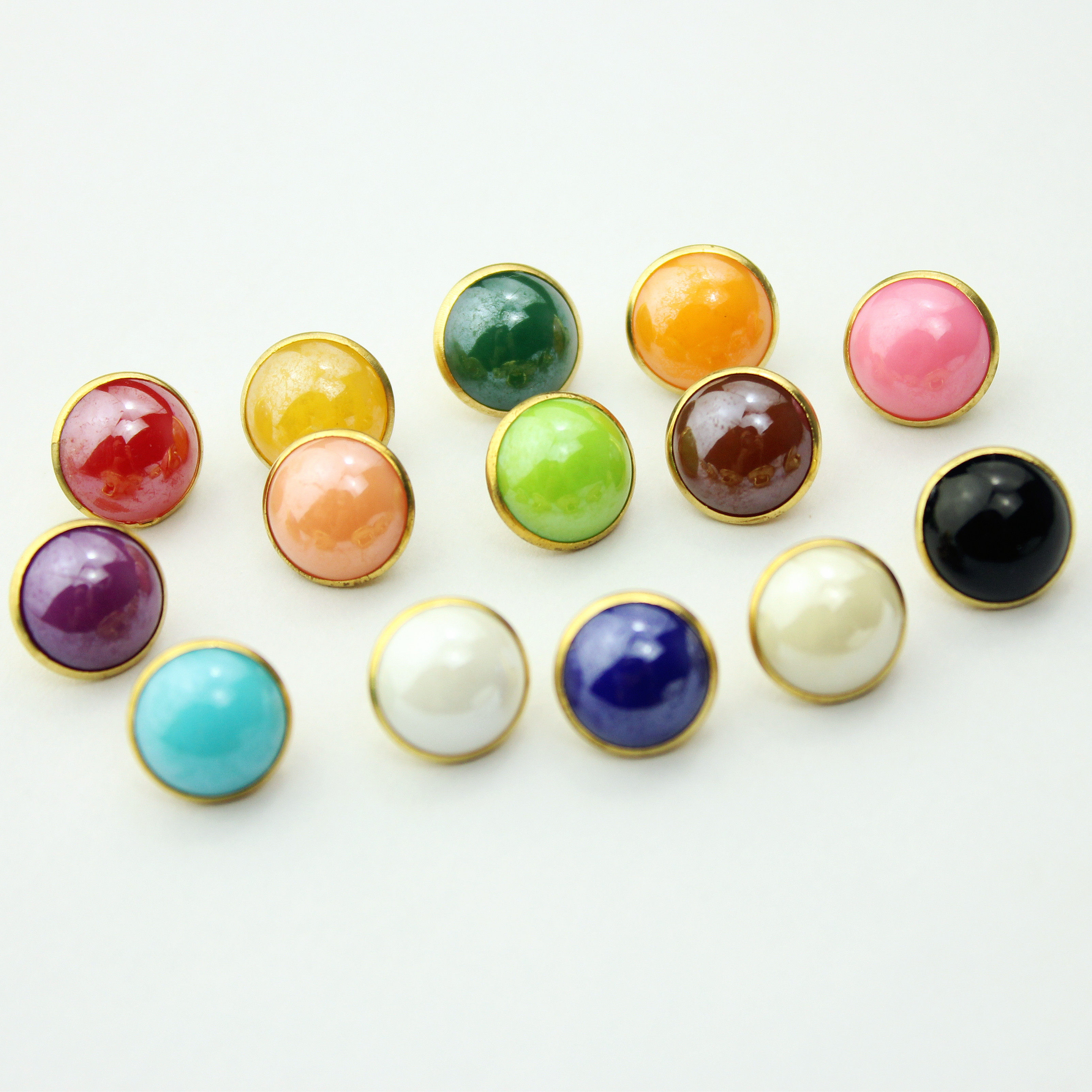 衬衣纽扣连衣裙珍珠扣子糖果色彩色蘑菇半圆多色纽扣
