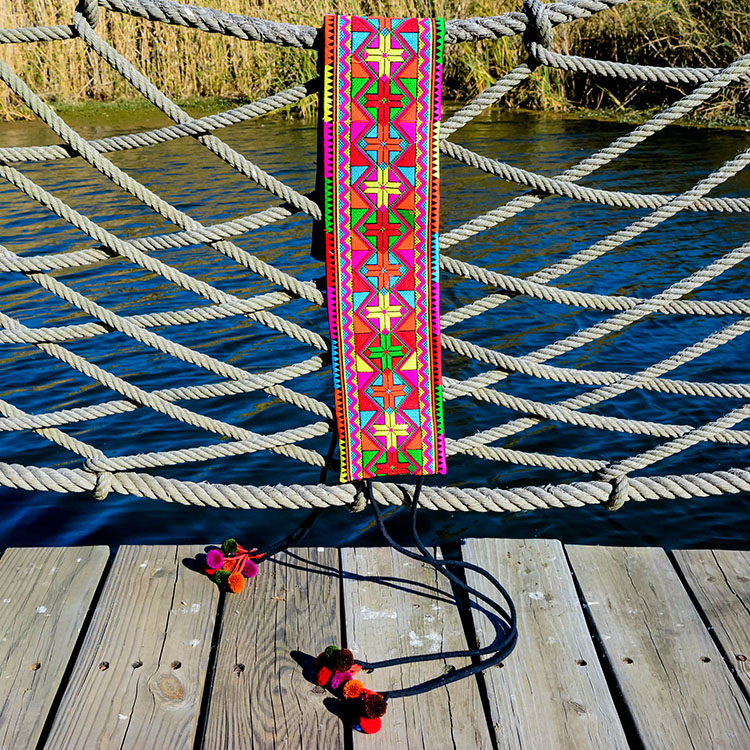 民族超宽腰带花腰苗族配饰舞台表演连衣裙棉麻腰带